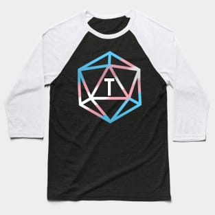 Trans Pride Flag Dice Baseball T-Shirt